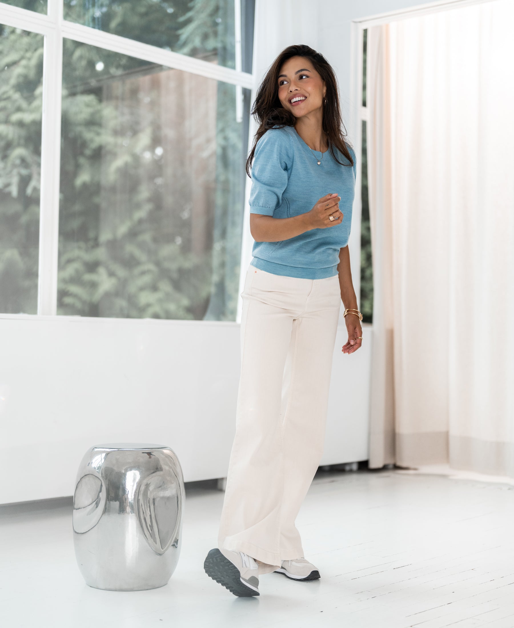 Trui LA STEF Mistblauw