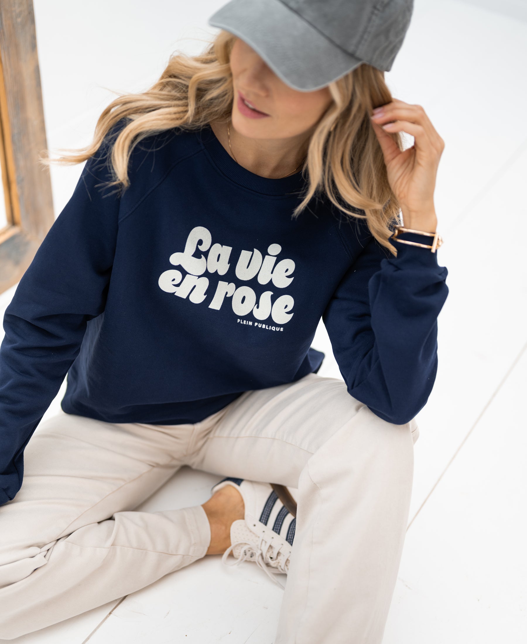 LA SWEAT Dark blue - La vie en rose
