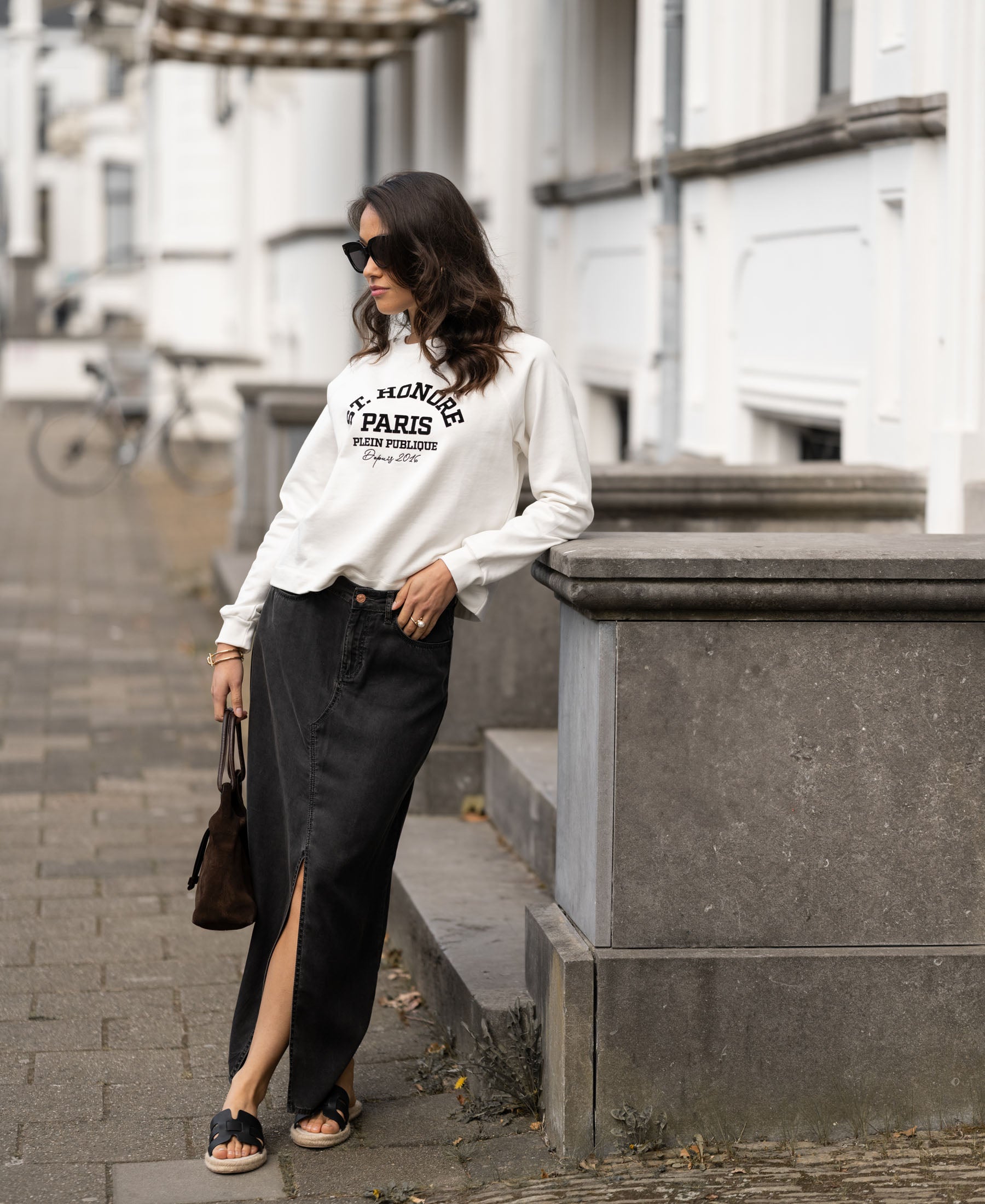 Jeansrock aus Tencel LA JOSEPH Holzkohle