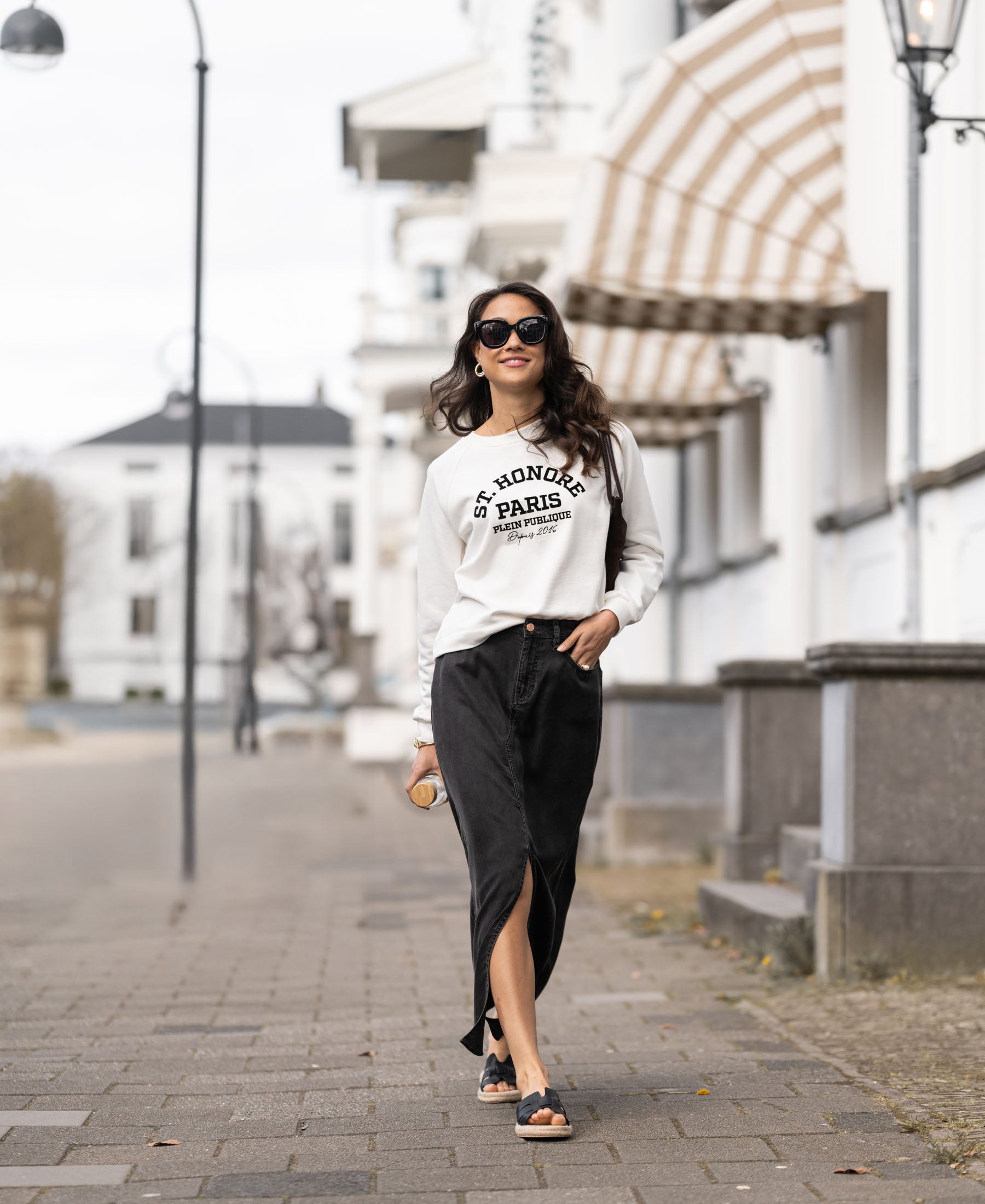 Jeansrock aus Tencel LA JOSEPH Holzkohle