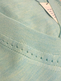 V-neck sweater LA DIAZ Seafoam