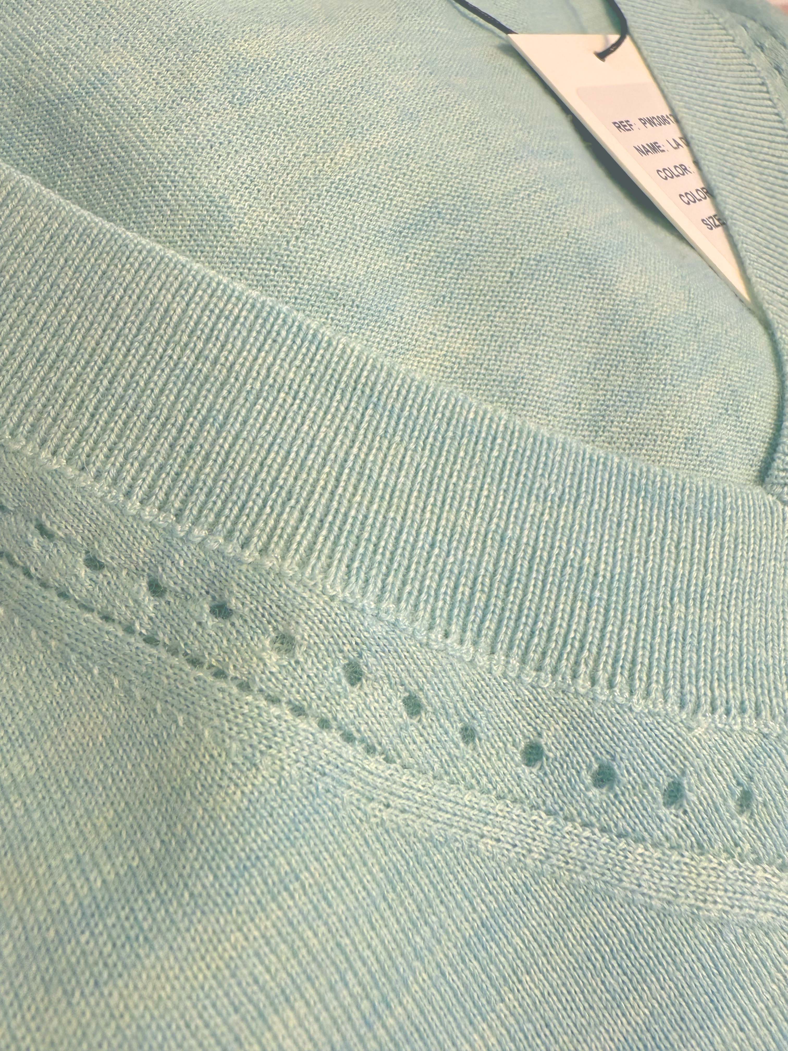 V-neck sweater LA DIAZ Seafoam