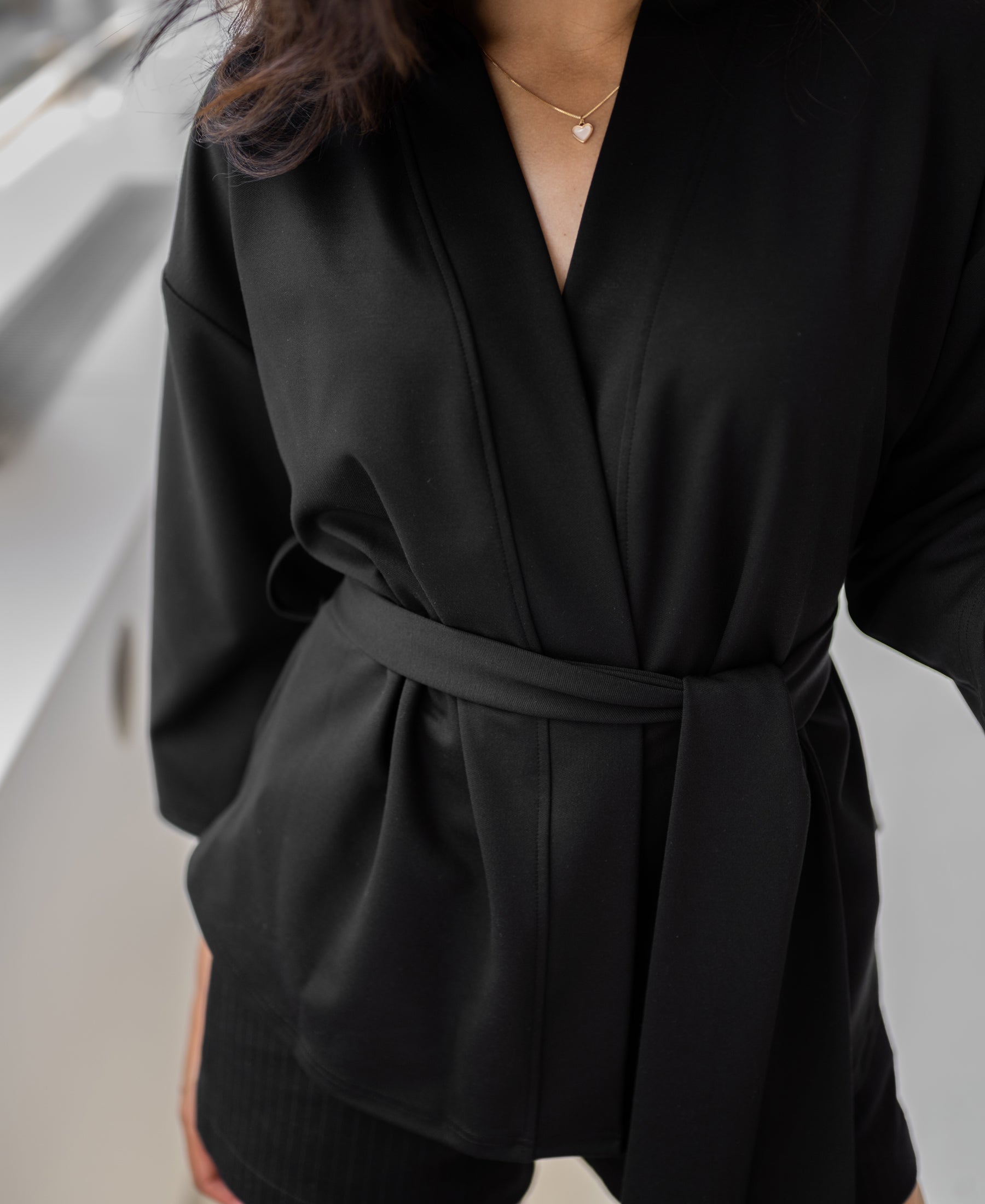 Kimono Wrap Cardigan LA TOKYO Black