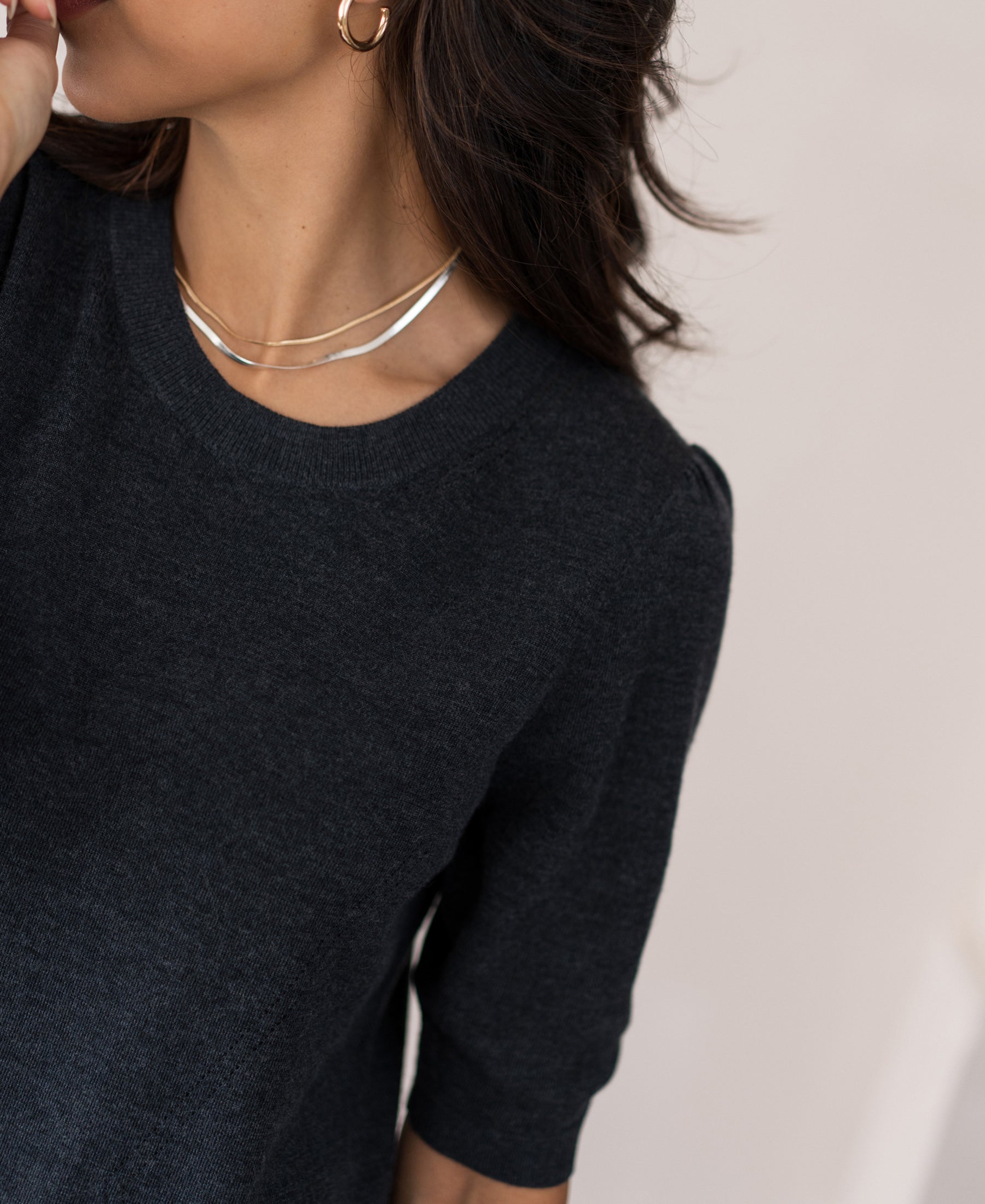 Merino wool dress LA TWIGGY Anthracite