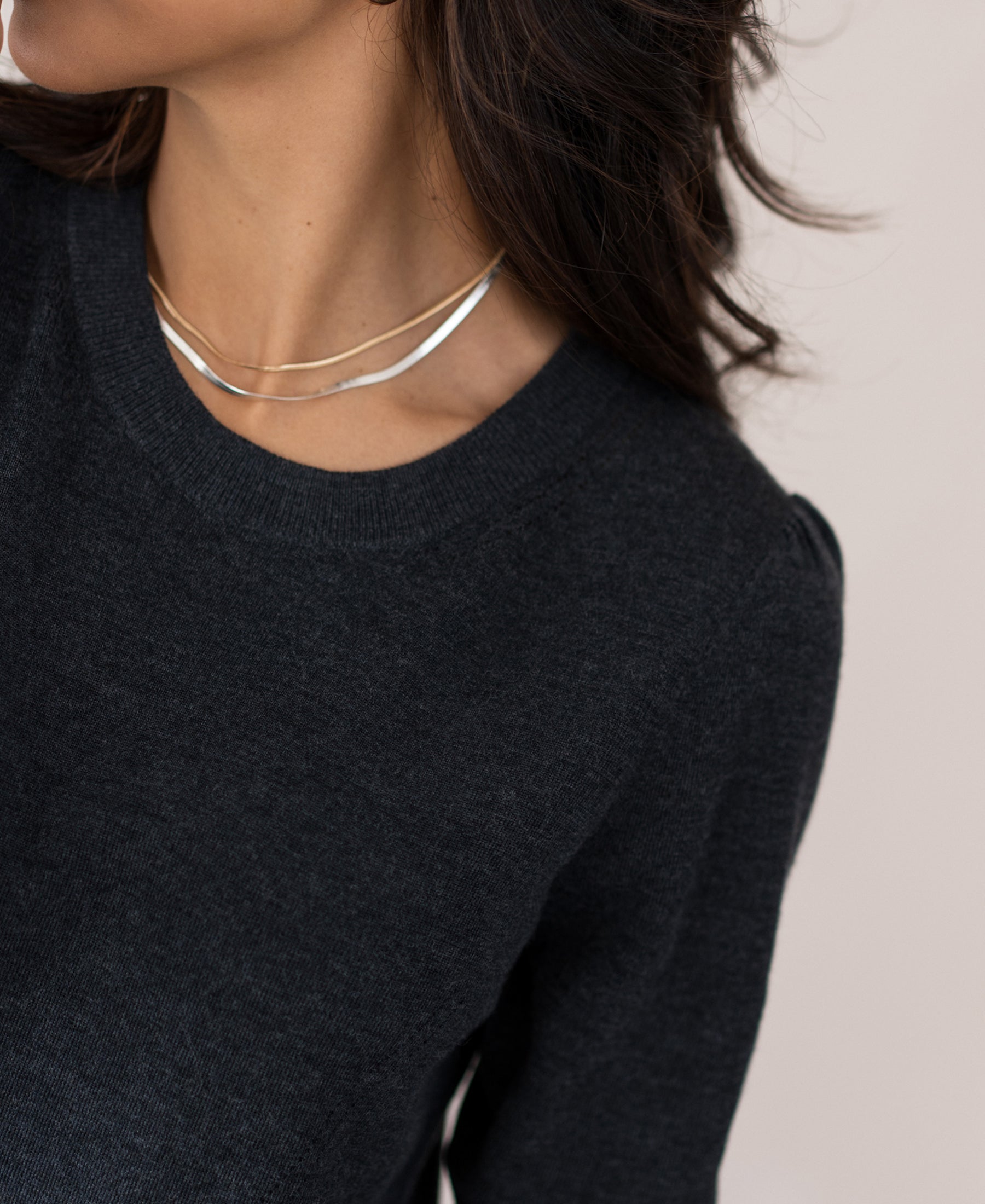 Merino wool dress LA TWIGGY Anthracite