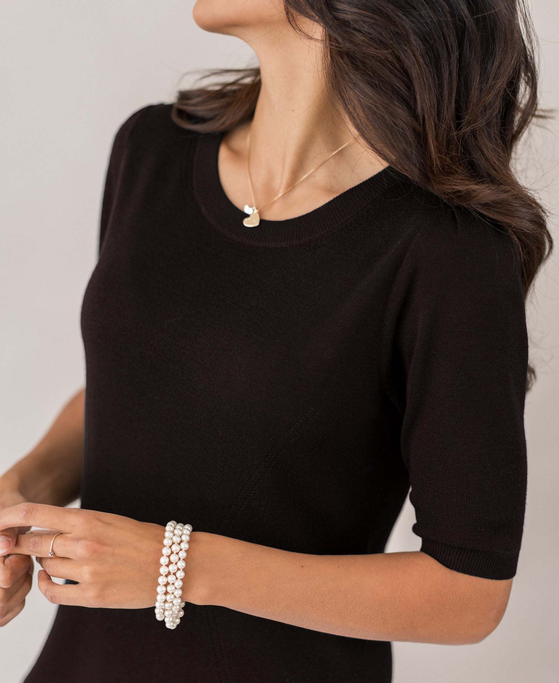 Merino wool dress LA TWIGGY Choco