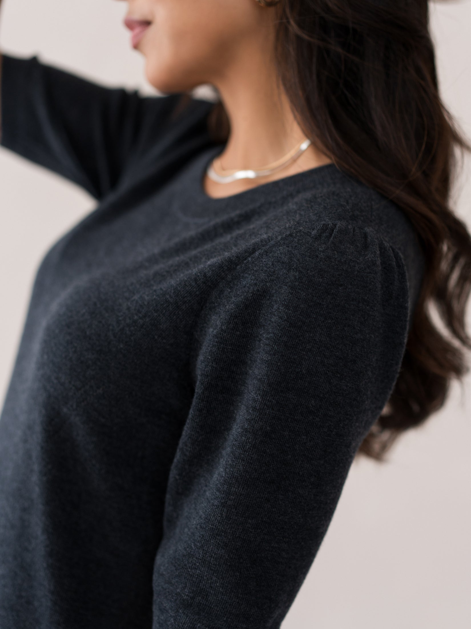 Merino wool dress LA TWIGGY Anthracite