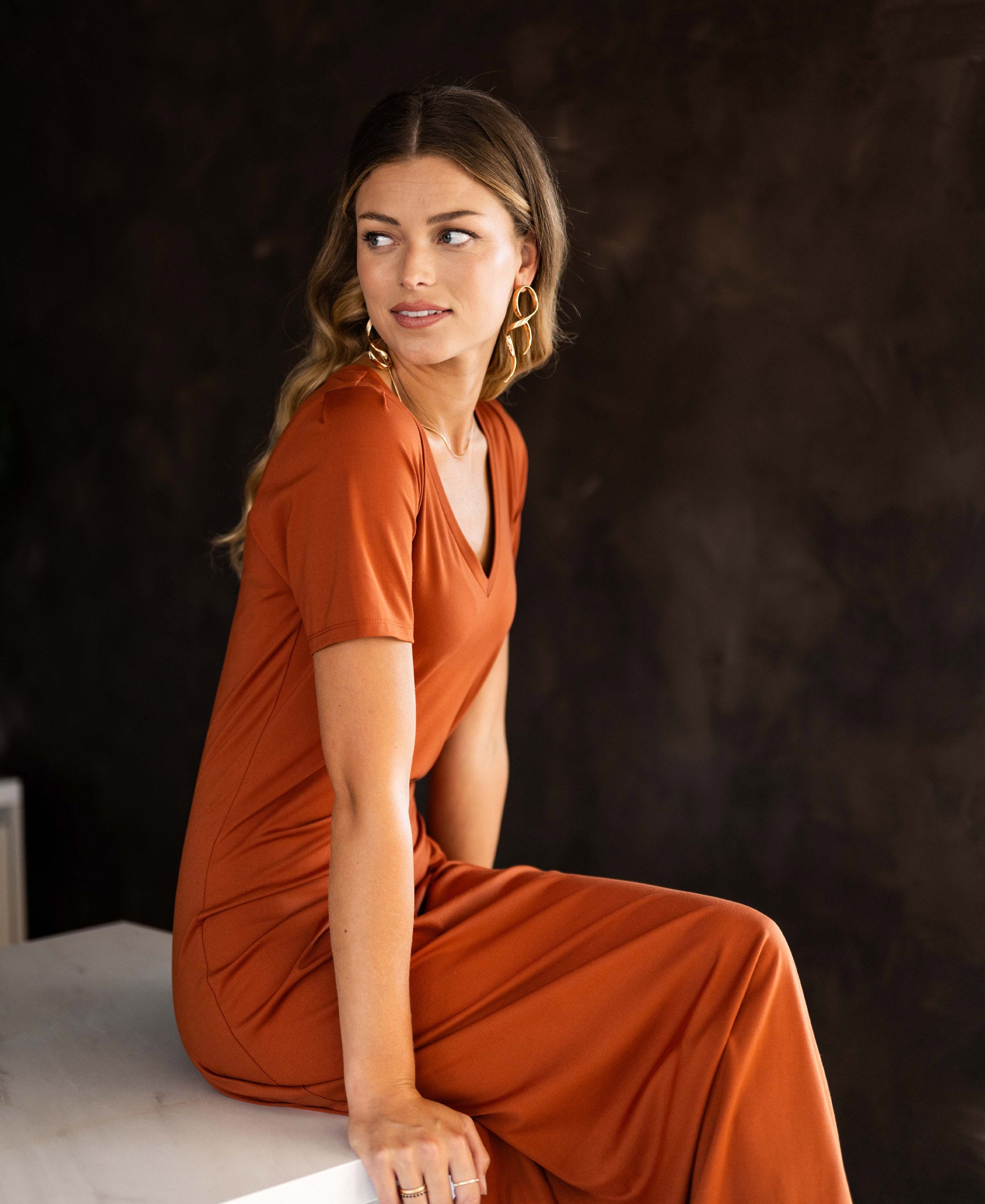 Lange jurk LA FILICIA Terra