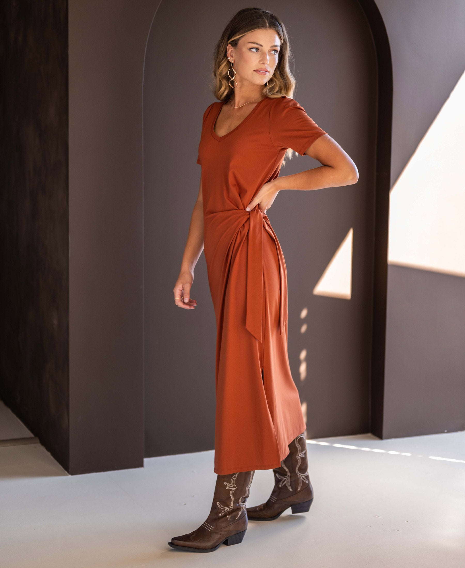 Lange jurk LA FILICIA Terra