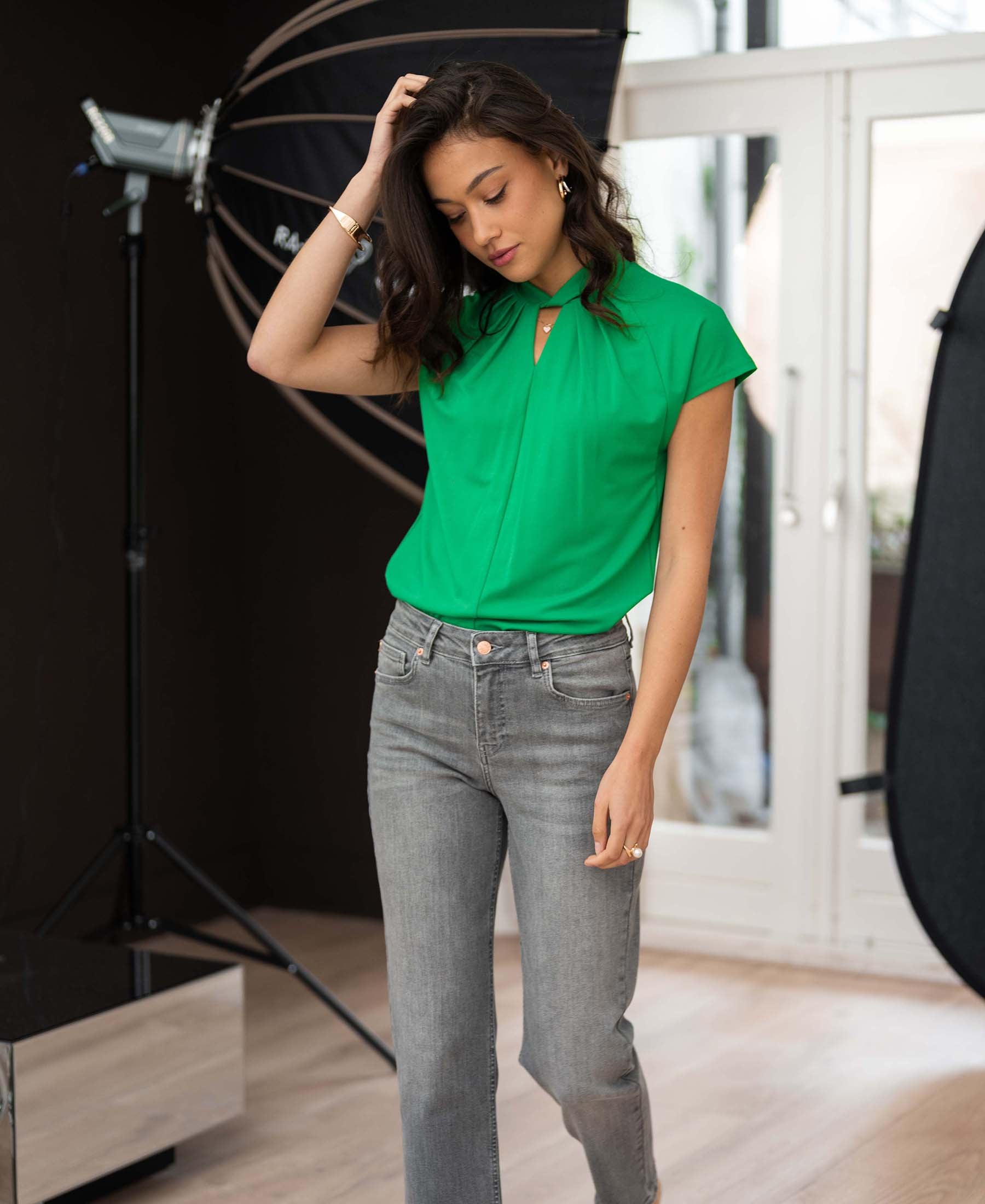 Sleeveless top LA VILOU Green