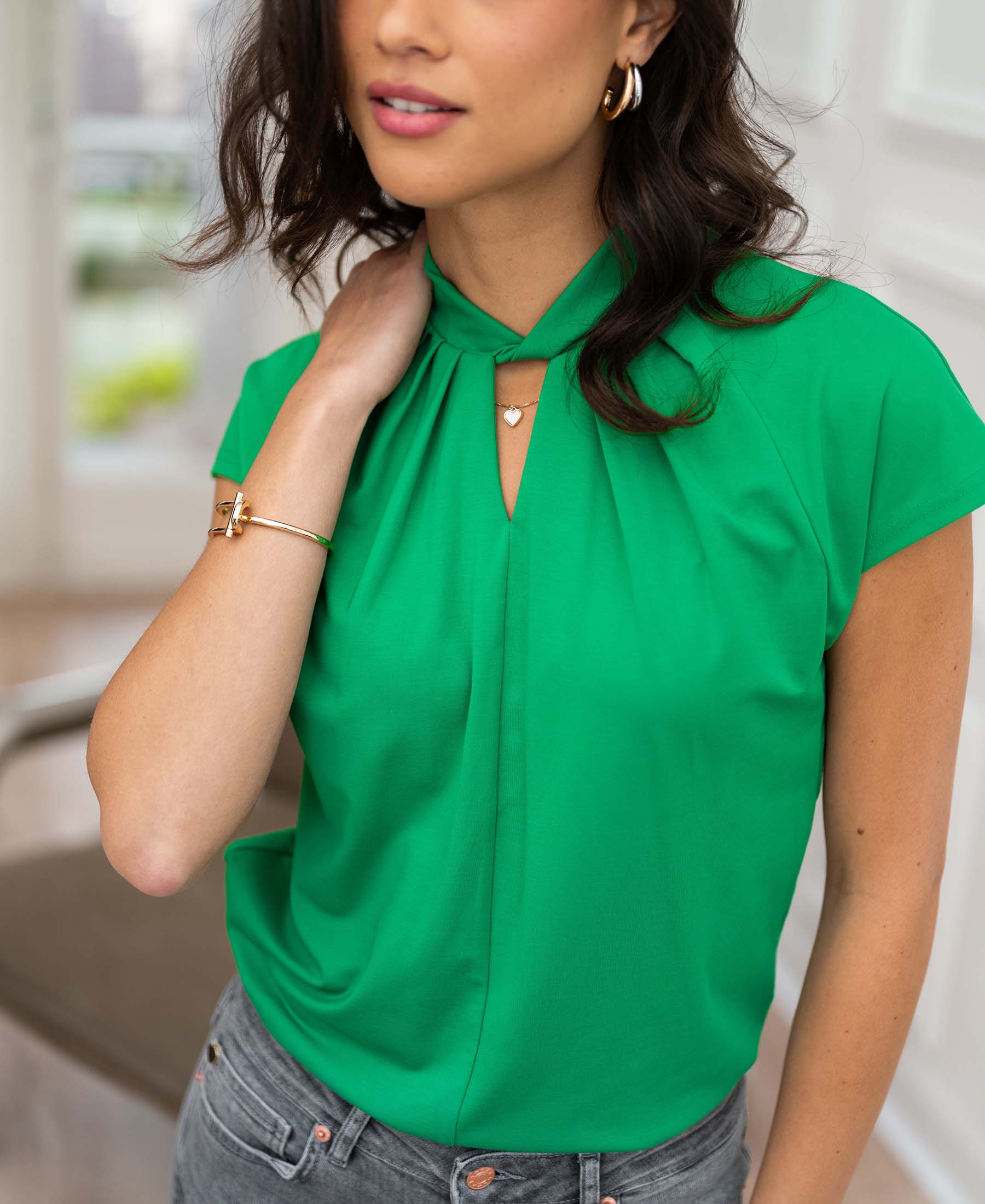 Sleeveless top LA VILOU Green