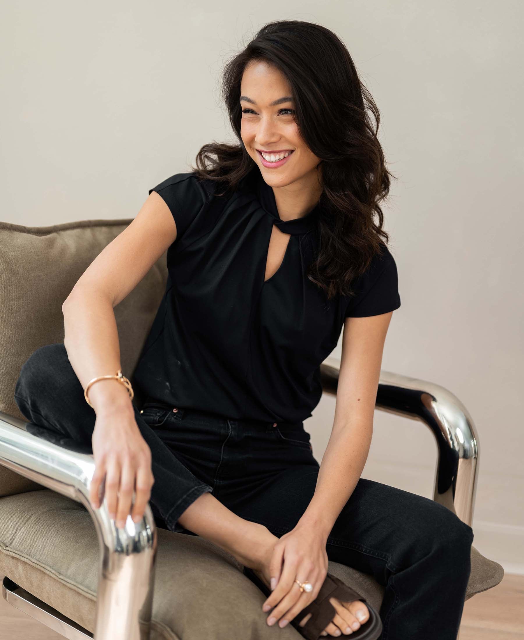 Blouse top LA VILOU Black