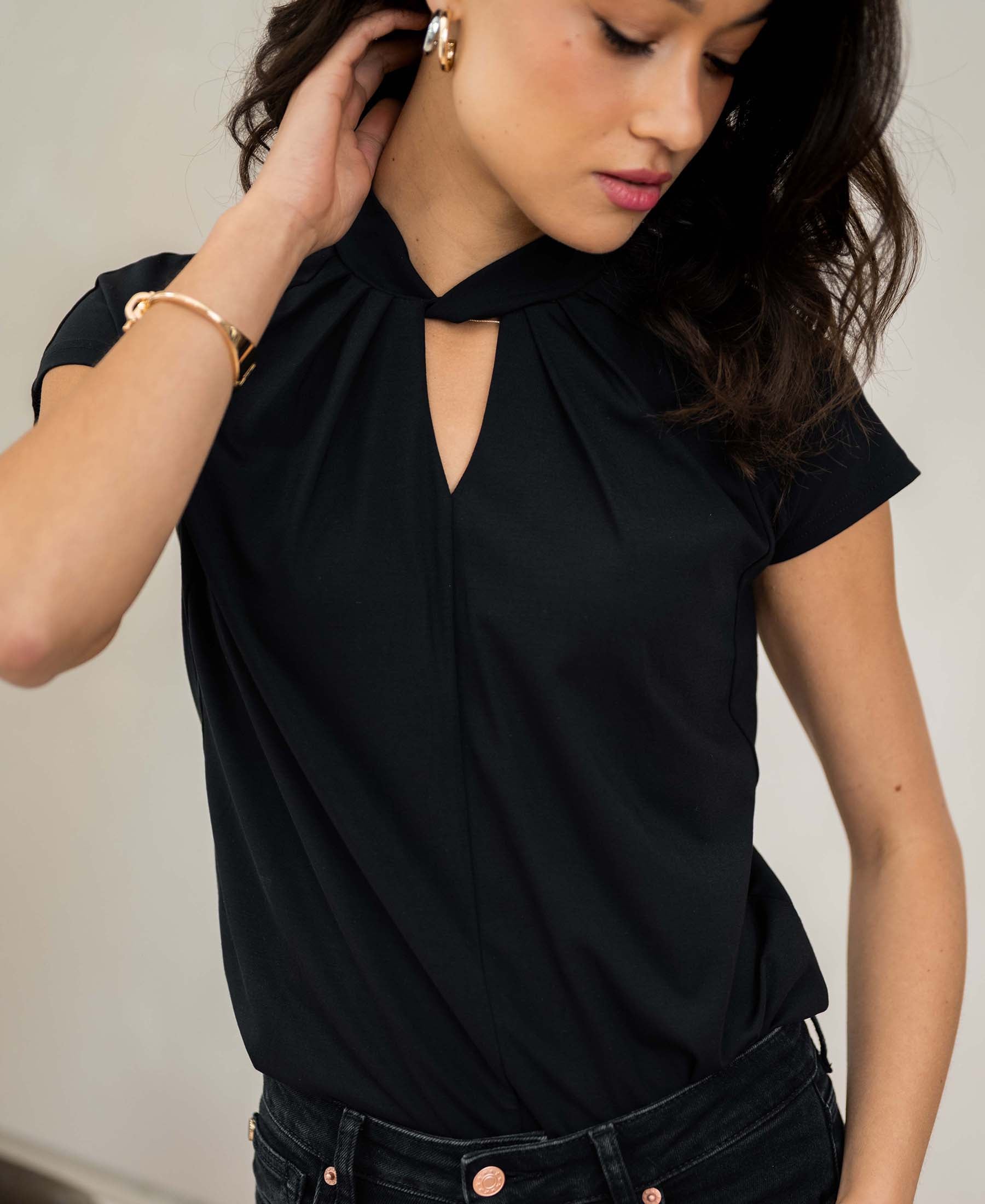 Blusentop LA VILOU Schwarz