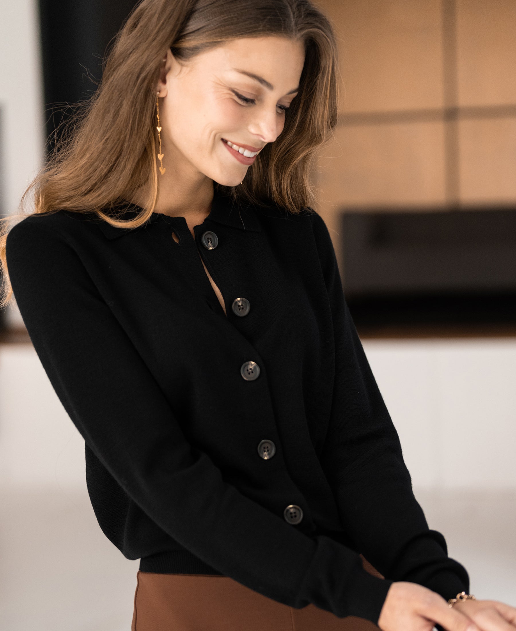 Vest polokraag LES VINGT Zwart