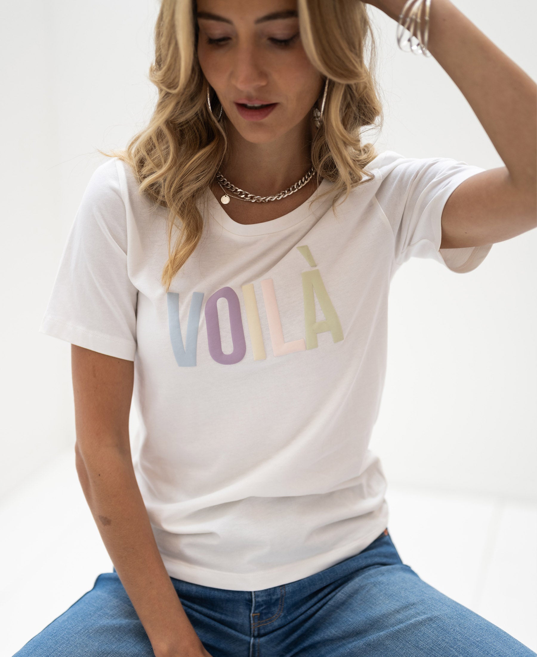 White Plein Publique La Quinty Voila T-shirt.