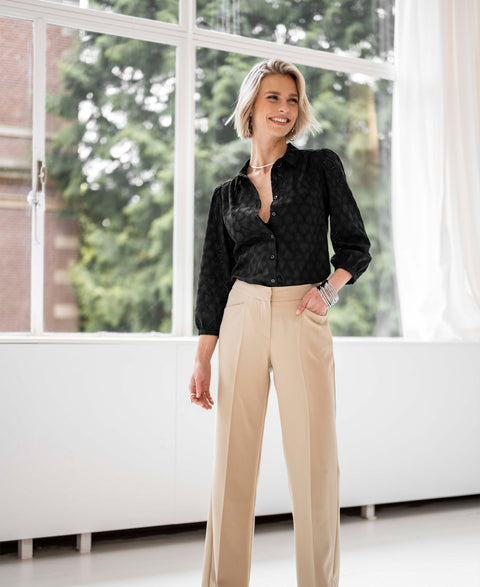 Broderie blouse LA ROSA Zwart
