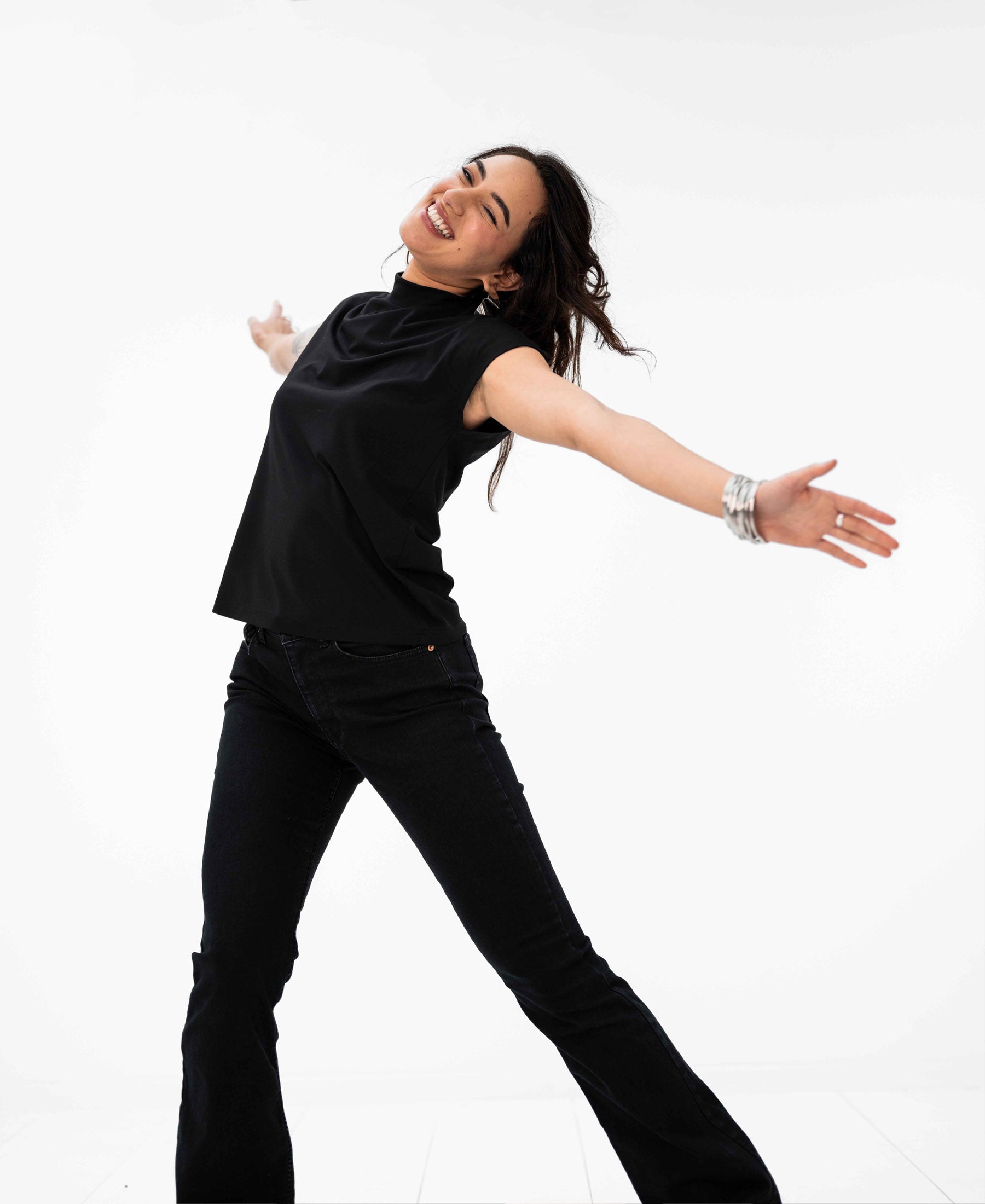 Travel top LA ROMY Zwart