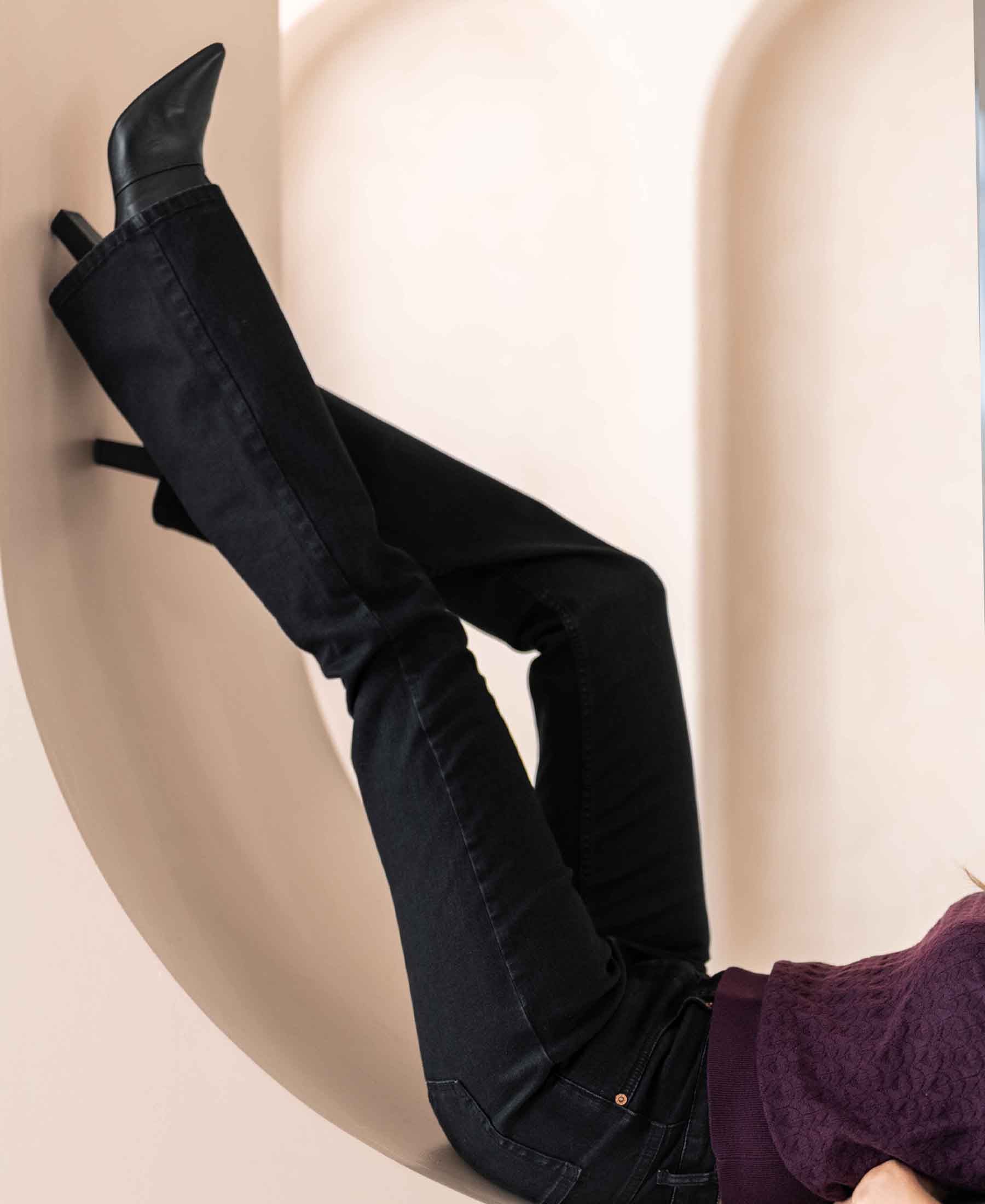 Jeans LES FLARES Schwarz Denim