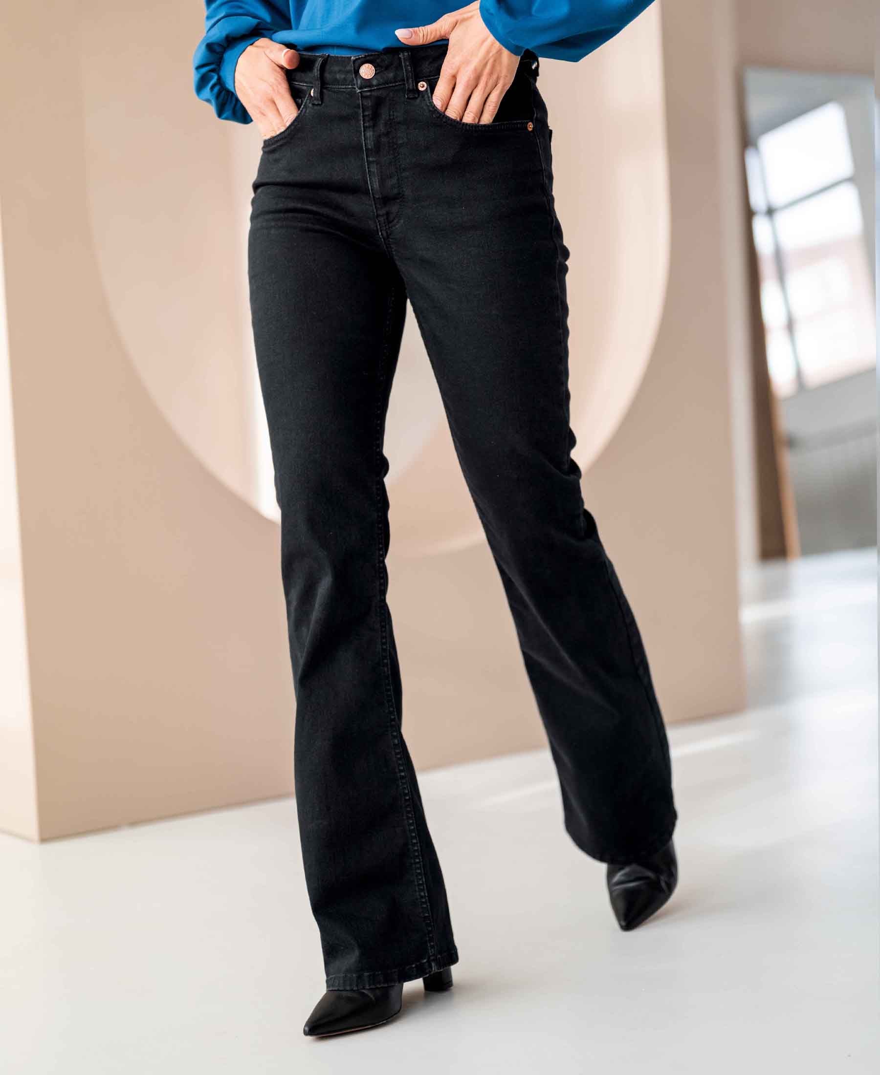 Jeans LES FLARES Schwarz Denim