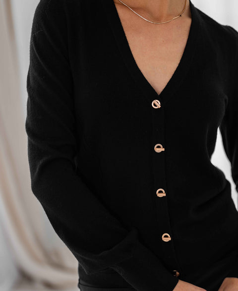 Cardigan LE MARDI Black-gold