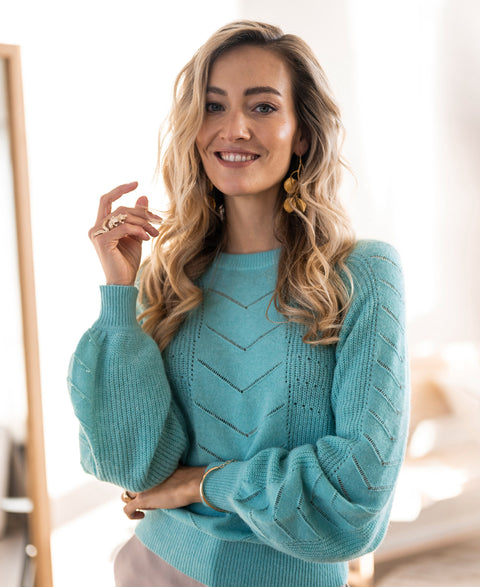 Ajour sweater LA FREDERIQUE Mint