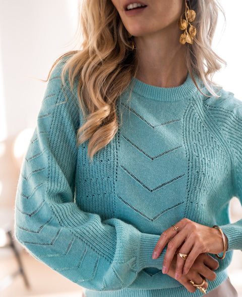 Ajour sweater LA FREDERIQUE Mint