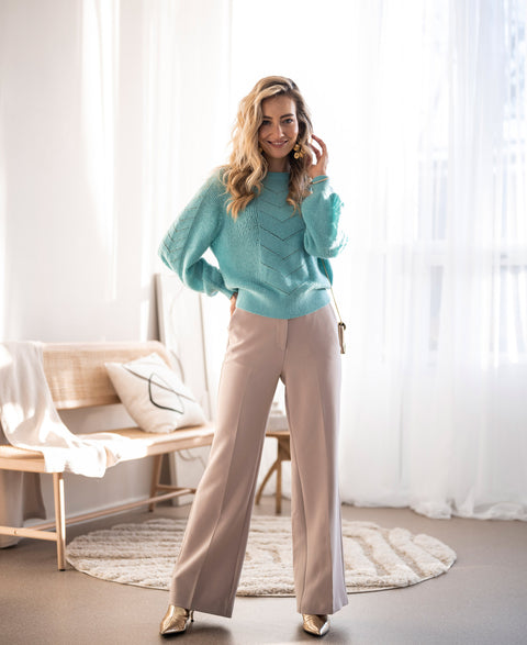 Ajour sweater LA FREDERIQUE Mint