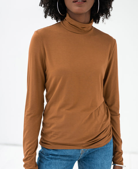 Col shirt LA BAMBI Cognac