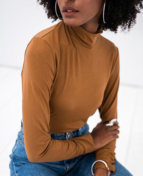 Col shirt LA BAMBI Cognac