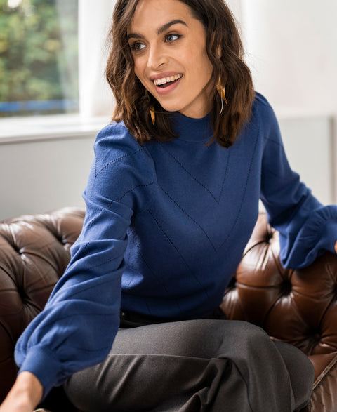 Turtleneck LA ROCCO Blue