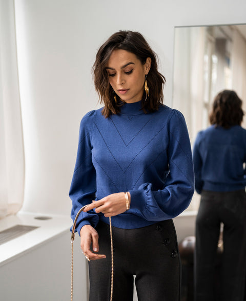 Turtleneck LA ROCCO Blue
