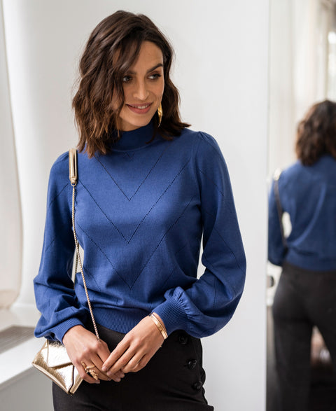 Turtleneck LA ROCCO Blue