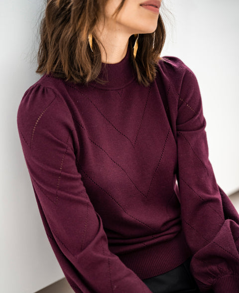 Turtleneck LA ROCCO Bordeaux