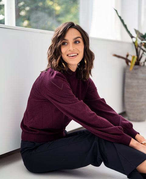Turtleneck LA ROCCO Bordeaux