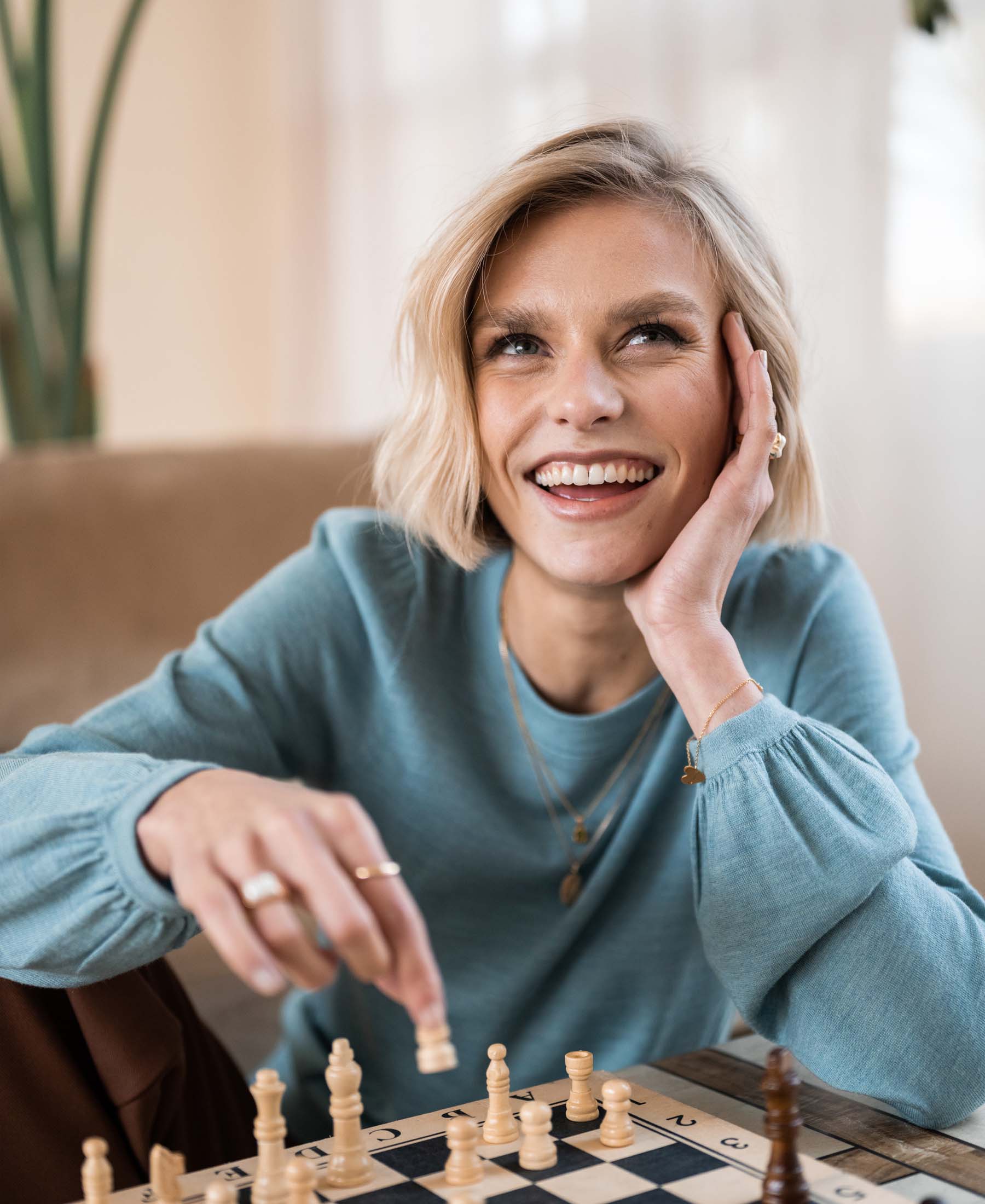 Merino wool sweater LA COEUR Mist blue