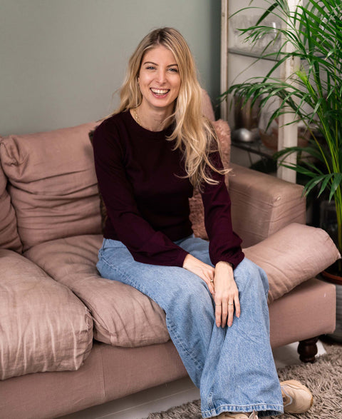 Bordeaux red sweater LA COEUR