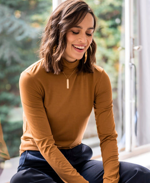 Col shirt LA BAMBI Cognac