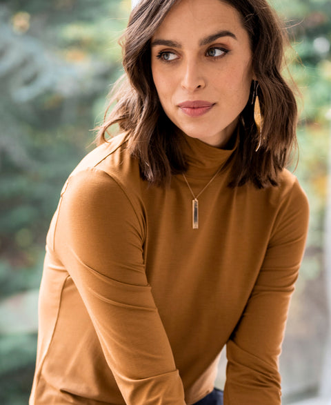 Col shirt LA BAMBI Cognac
