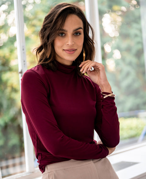 Col shirt LA BAMBI Dark Red