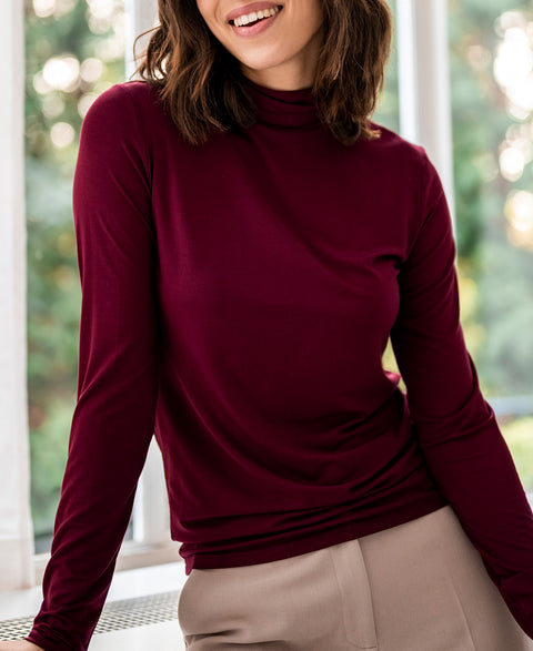 Col shirt LA BAMBI Dark Red