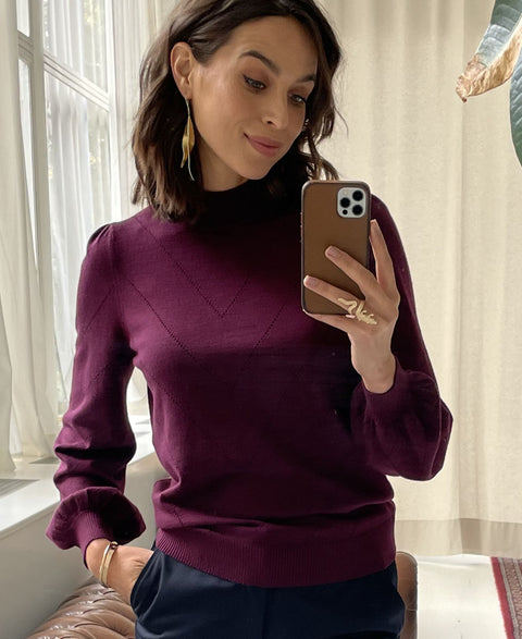 Turtleneck LA ROCCO Bordeaux