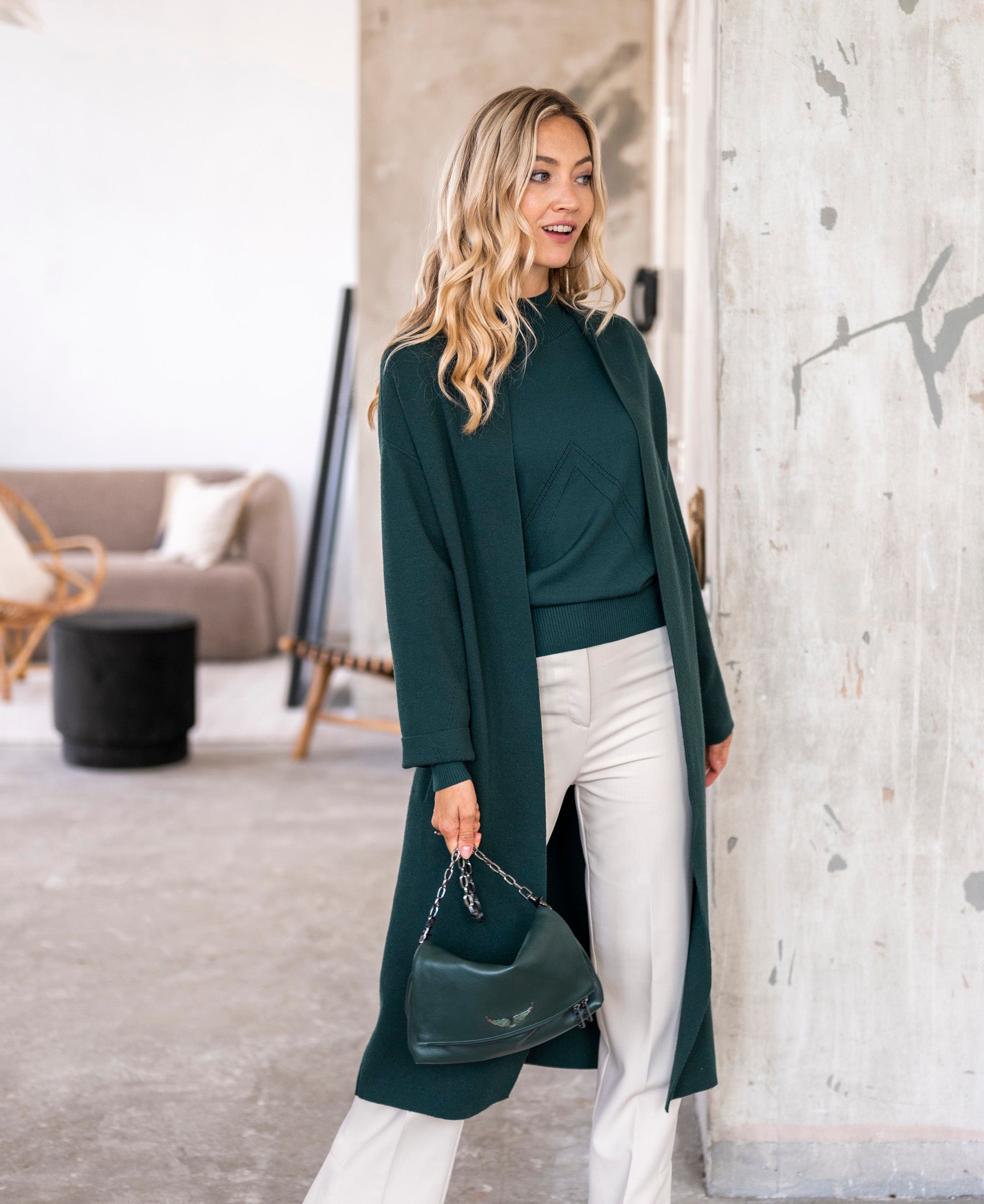 Turtleneck sweater LES SALLES Dark green