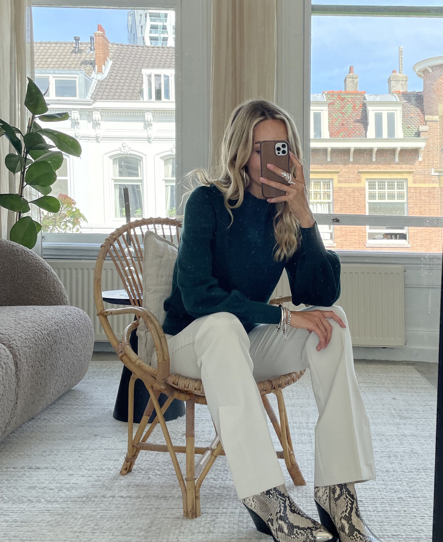 Turtleneck sweater LES SALLES Dark green