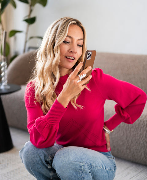 Turtleneck sweater LES SALLES Pink