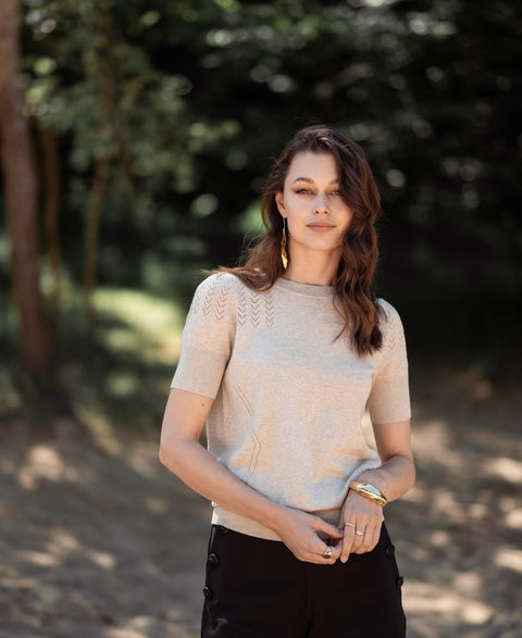 Trui LA FEMME Zand