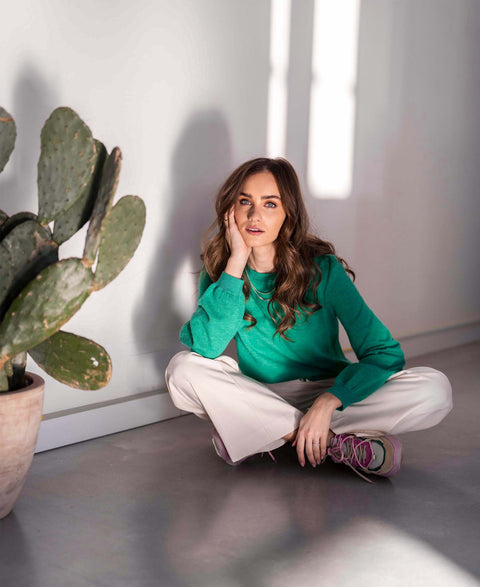 Woolen sweater LA JOLIE Green