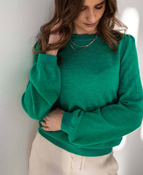 Woolen sweater LA JOLIE Green