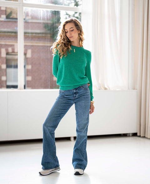 Woolen sweater LA JOLIE Green