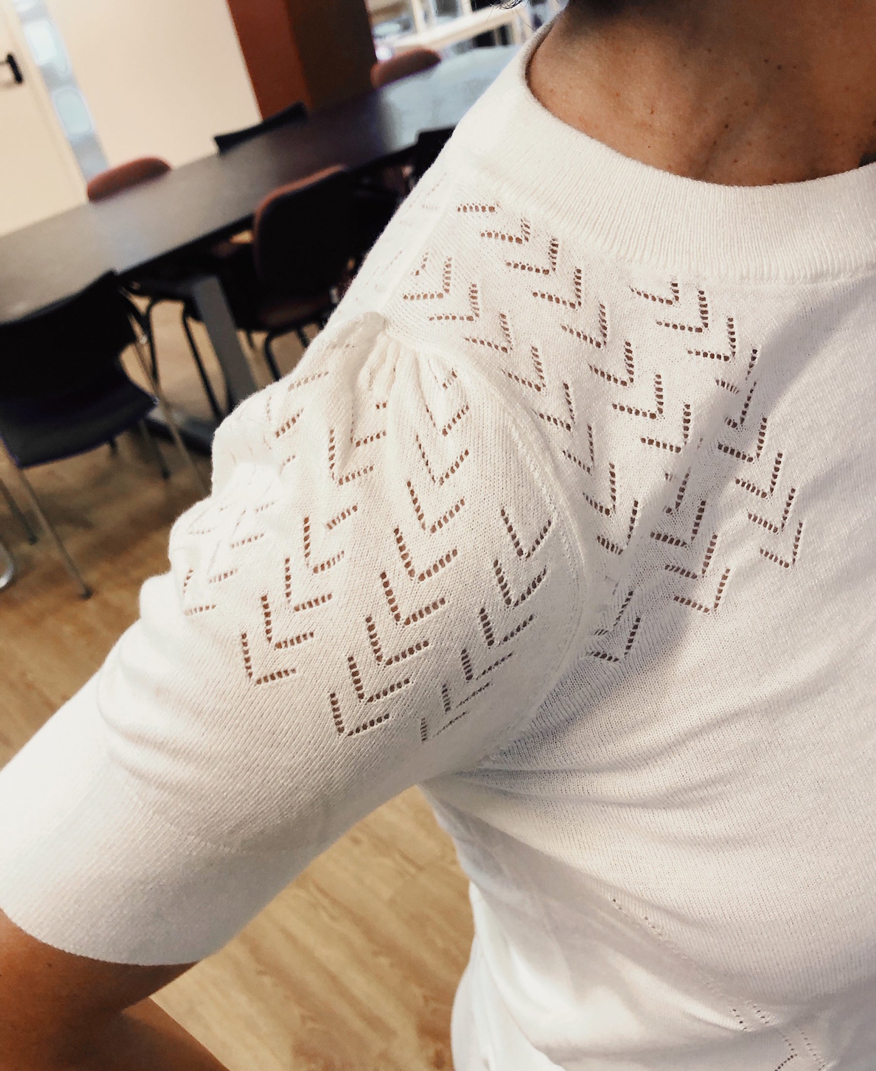 Sweater LA FEMME Ivory white