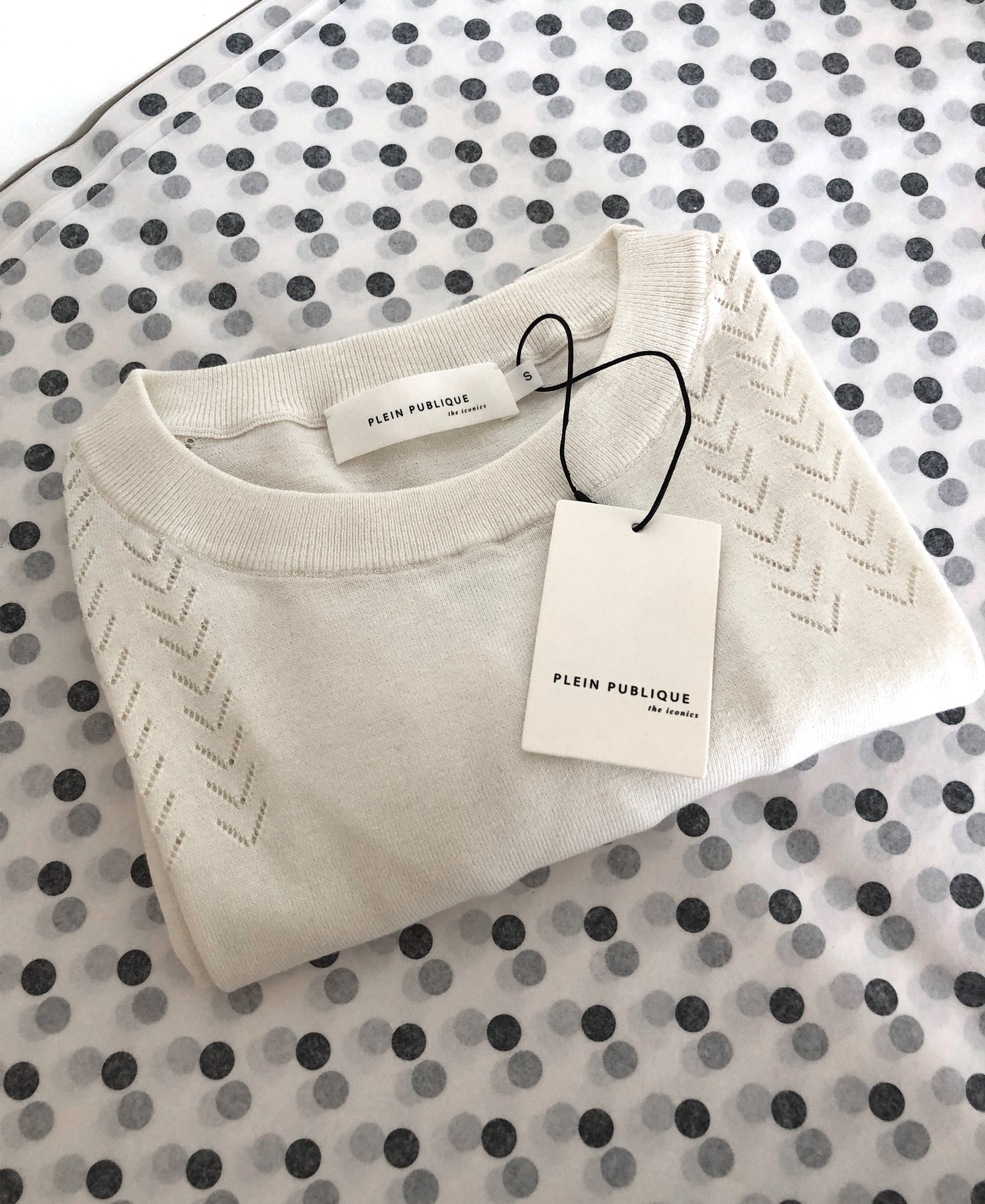 Sweater LA FEMME Ivory white